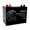 Continental Marine/RV Deep Cycle battery with handle and labeled terminals.