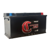 Continental Automotive AGM car battery with red and blue terminal caps.